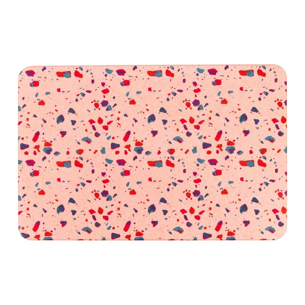 Světle růžová koupelnová předložka z křemeliny 39x60 cm Terrazzo – Artsy Doormats v:1531754