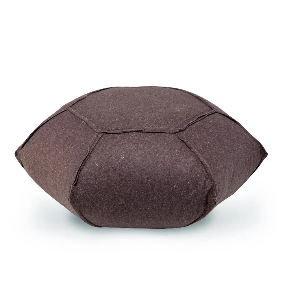 Hnědý ručně vyráběný puf HF Living Inida v:1020048