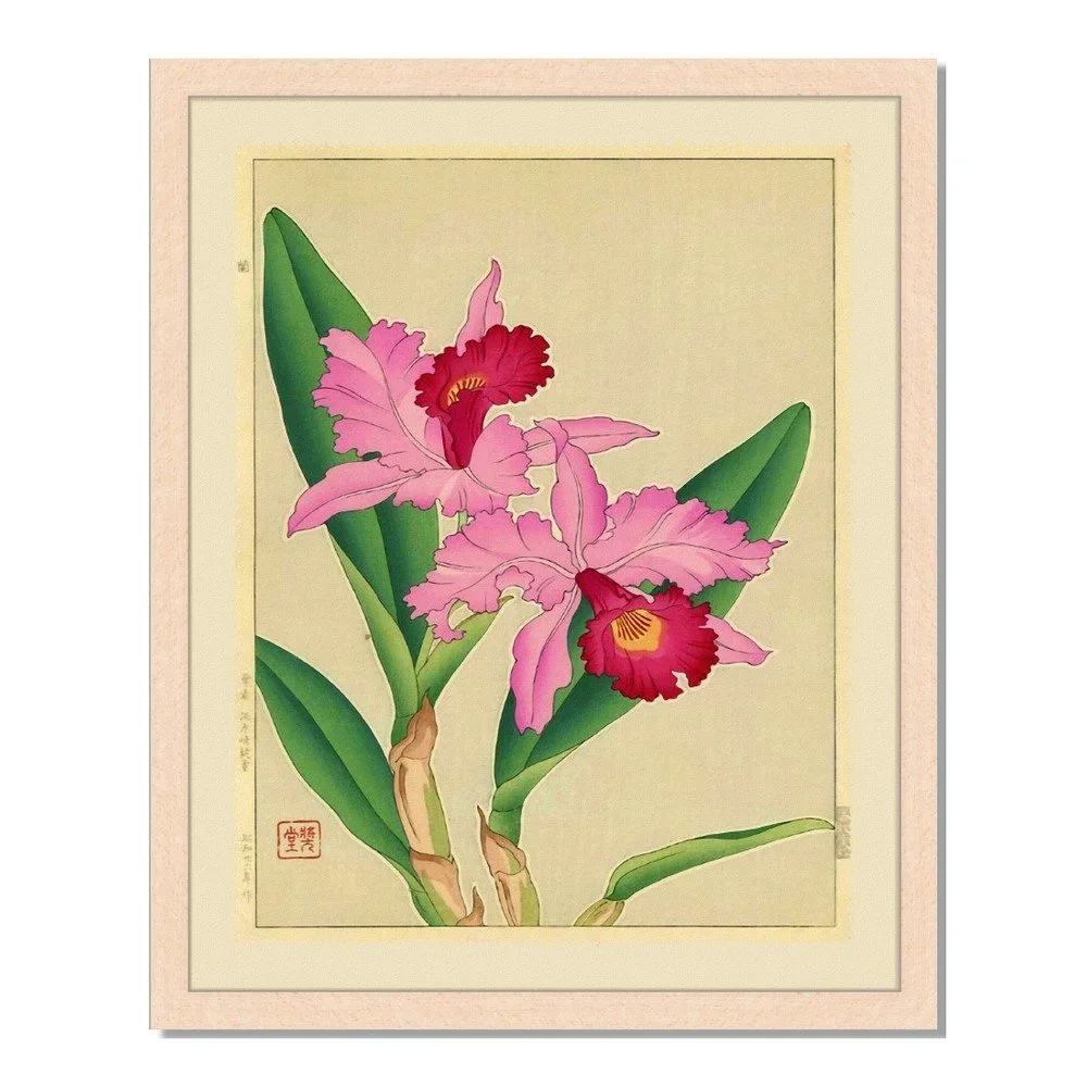 Obraz v rámu Liv Corday Asian Pink Flowers, 40 x 50 cm v:885886