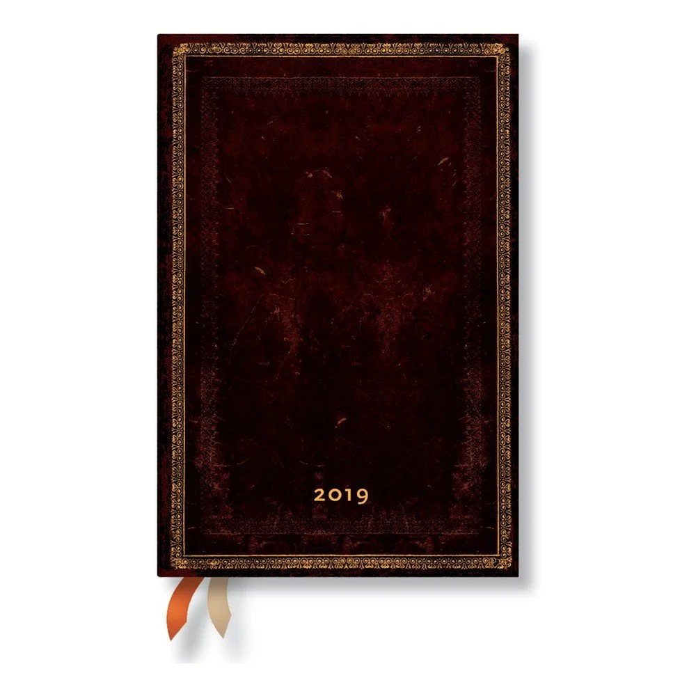 Diář na rok 2019 Paperblanks Black Moroccan Horizontal, 10 x 14 cm v:1135972