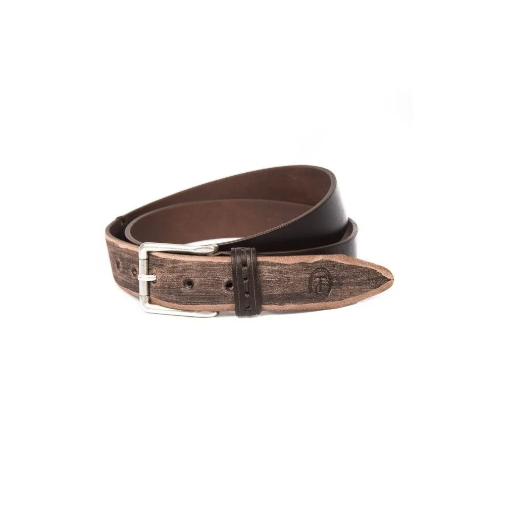 Hnědý kožený pásek Trussardi Pulse, délka 115 v:1163060