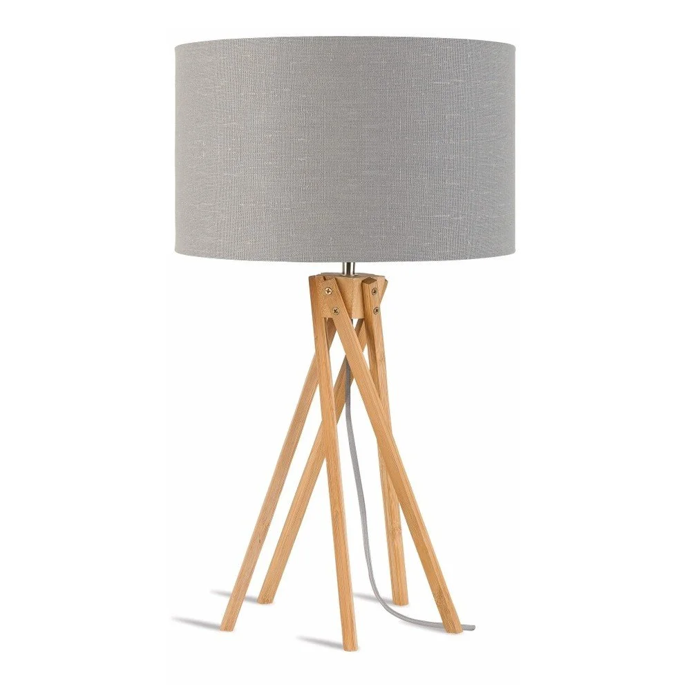 Stolní lampa se světle šedým stínidlem a konstrukcí z bambusu Good&Mojo Kilimanjaro v:928184