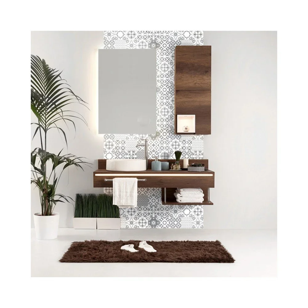 Sada 24 nástěnných samolepek Ambiance Wall Decal Tiles Azulejos Badgio, 10 x 10 cm v:1204600