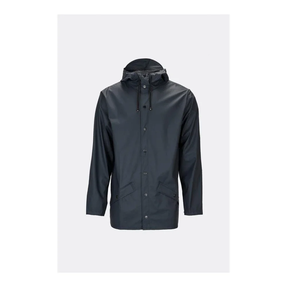 Tmavě modrá unisex bunda s vysokou voděodolností Rains Jacket, velikost L / XL v:1123842