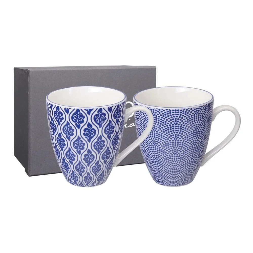 Sada 2 modrých porcelánových hrnků Tokyo Design Studio Dots & Clouds v:788508