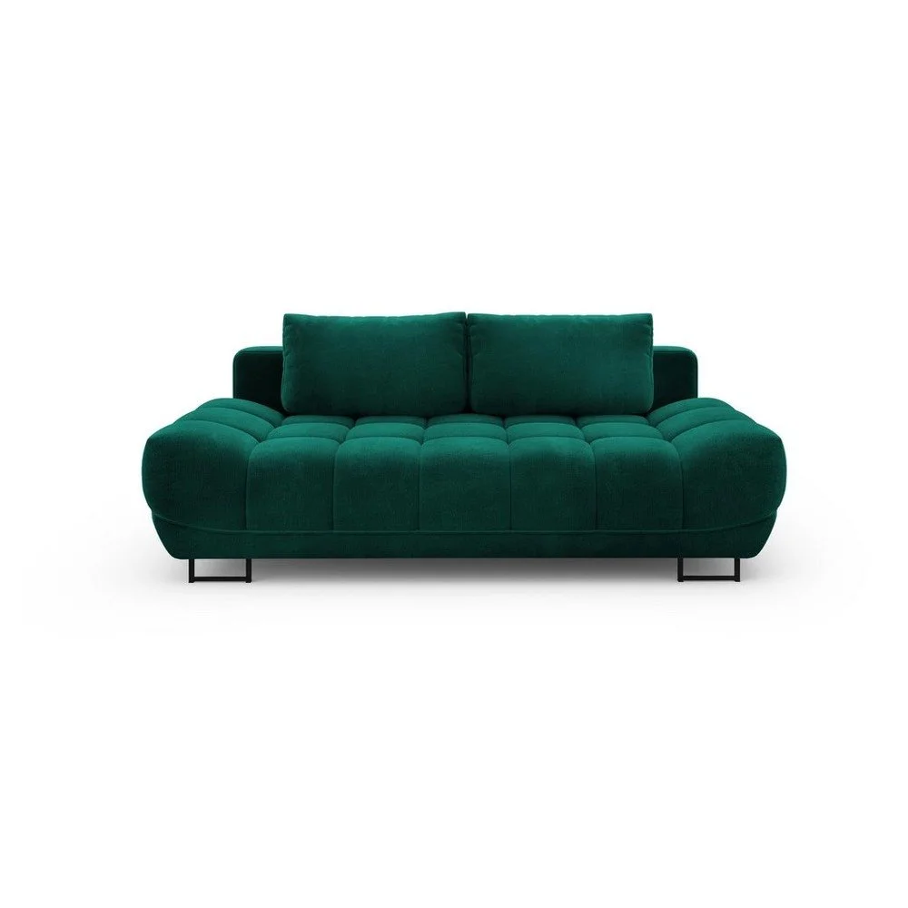Lahvově zelená třímístná rozkládací pohovka se sametovým potahem Windsor & Co Sofas Cirrus v:1299372