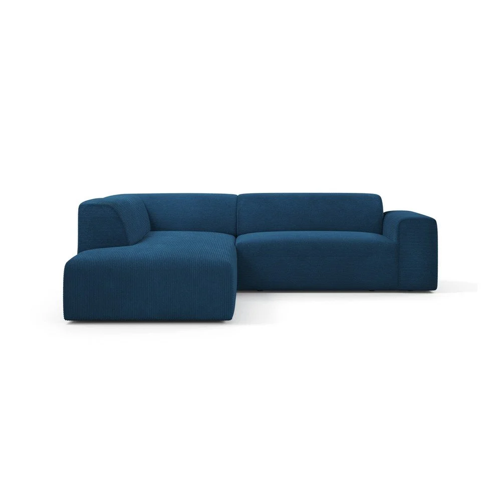 Tyrkysová manšestrová rohová pohovka Marie Claire Home Karen, 260 cm, levý roh v:1421595