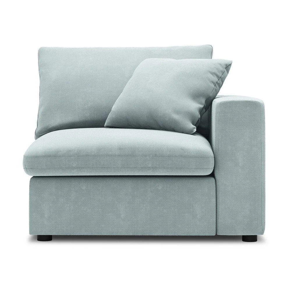 Světle modrá rohová část modulární manšestrové pohovky Windsor & Co Sofas Galaxy, pravý roh v:1374479