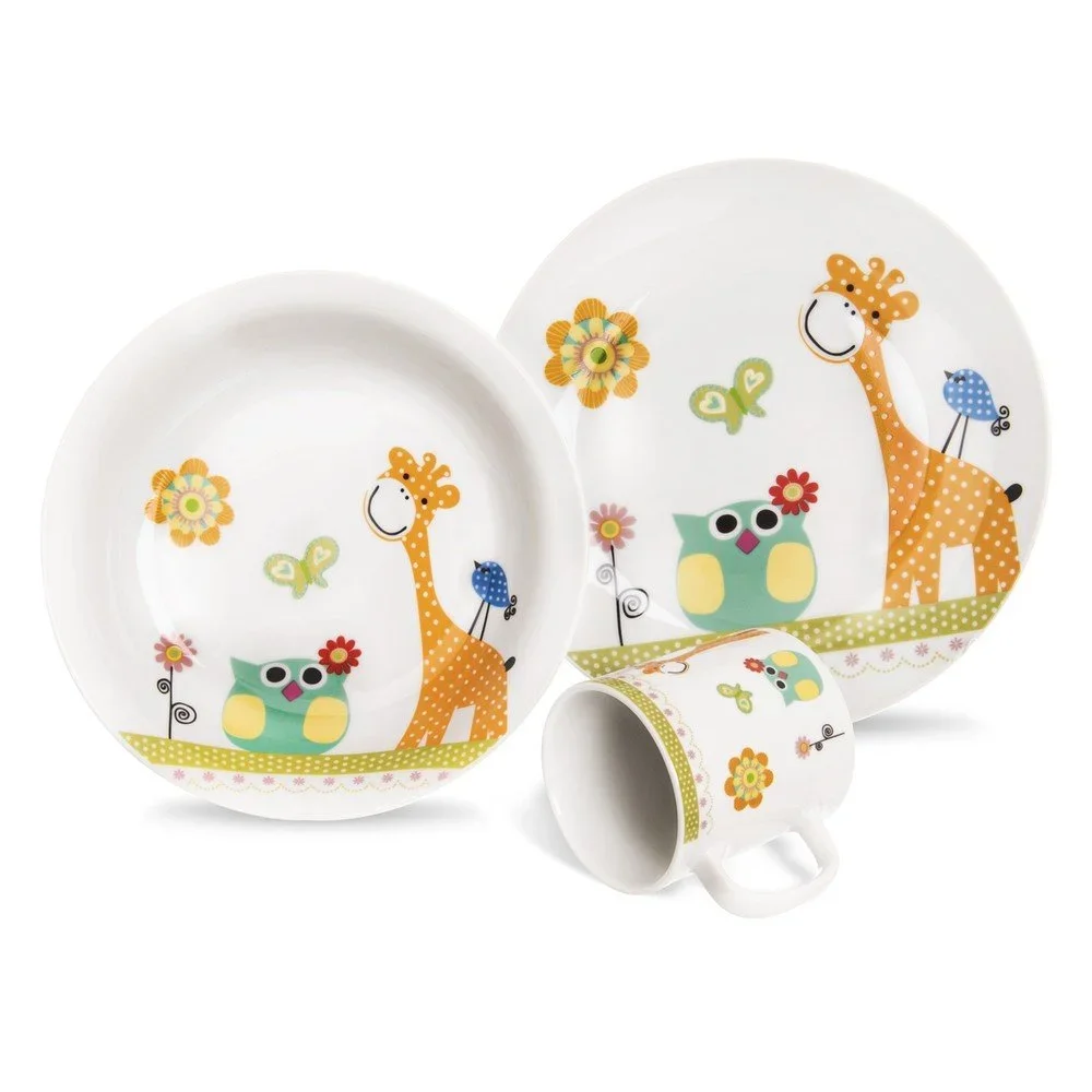 3dílný dětský porcelánový jídelní set Orion Giraffe v:1141676 3dílný dětský porcelánový jídelní set Orion Giraffe v:1141676