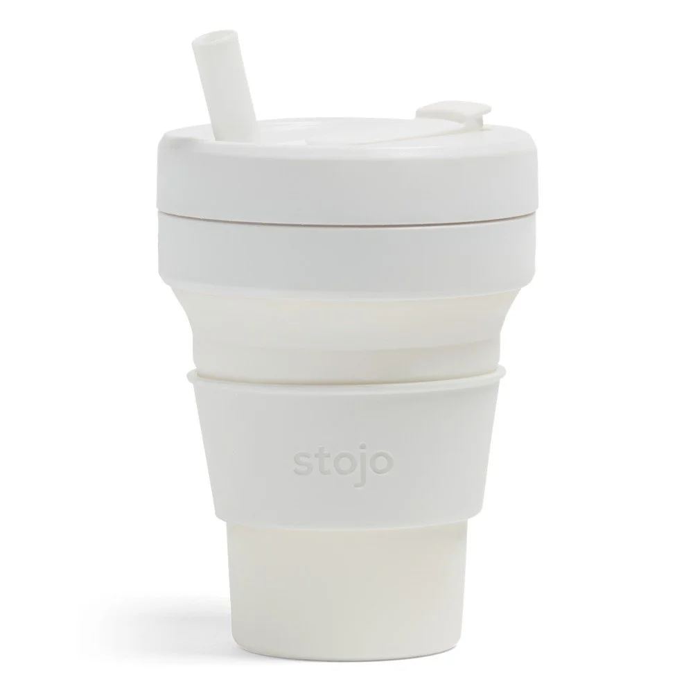 Bílý skládací cestovní hrnek Stojo Biggie Quartz, 470 ml v:1341325