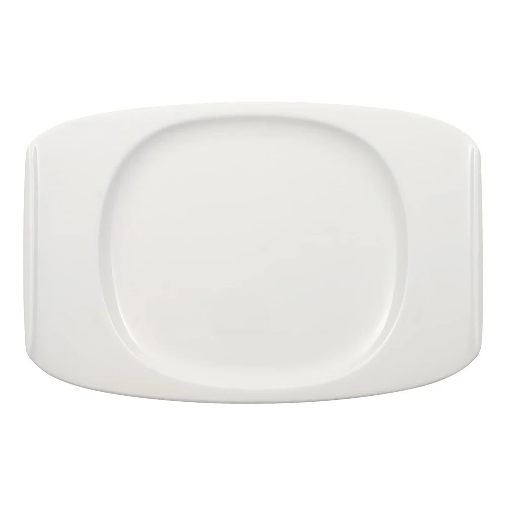 Bílý hranatý talíř z porcelánu Villeroy & Boch Urban Nature, 32 x 21,5 cm v:1327524