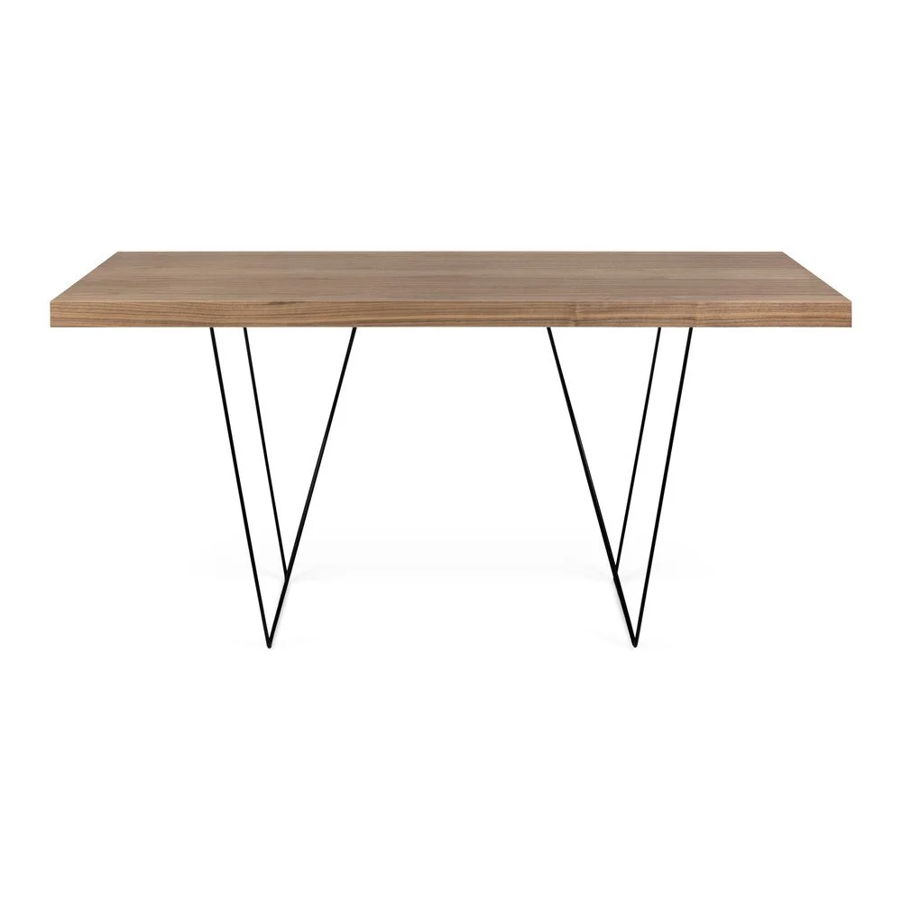 Hnědý stůl s černými nohami TemaHome Multi, 180 x 77 cm v:1282712