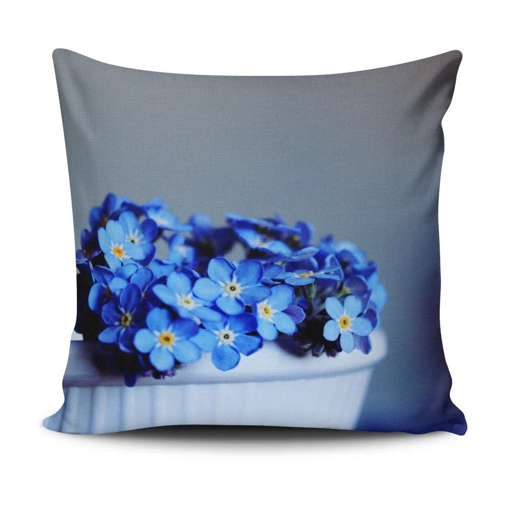 Povlak na polštář s příměsí bavlny Cushion Love Azulo Gris, 45 x 45 cm v:1241484