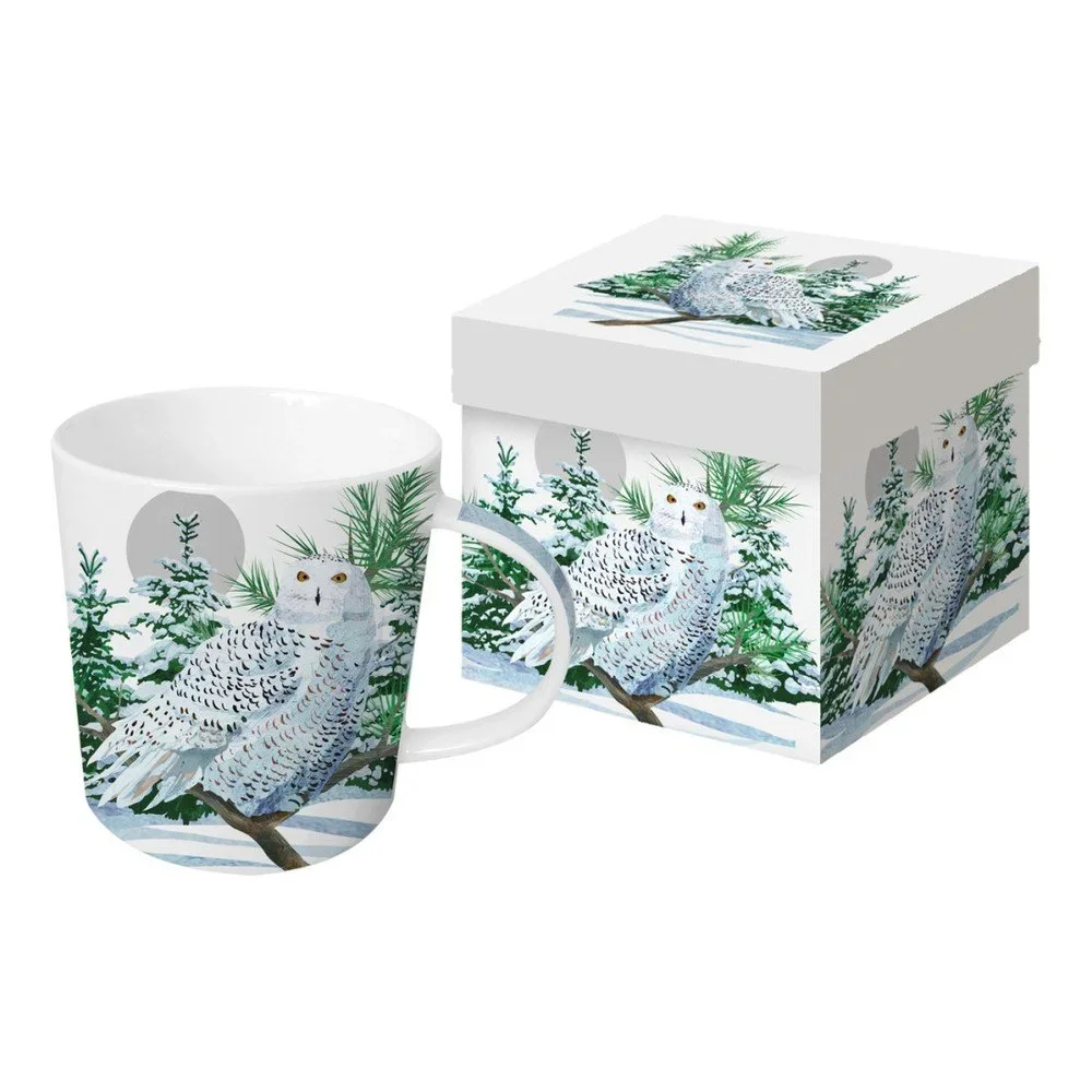 Hrnek z kostního porcelánu s vánočním motivem v dárkovém balení PPD Snow Owl, 350 ml v:1158660
