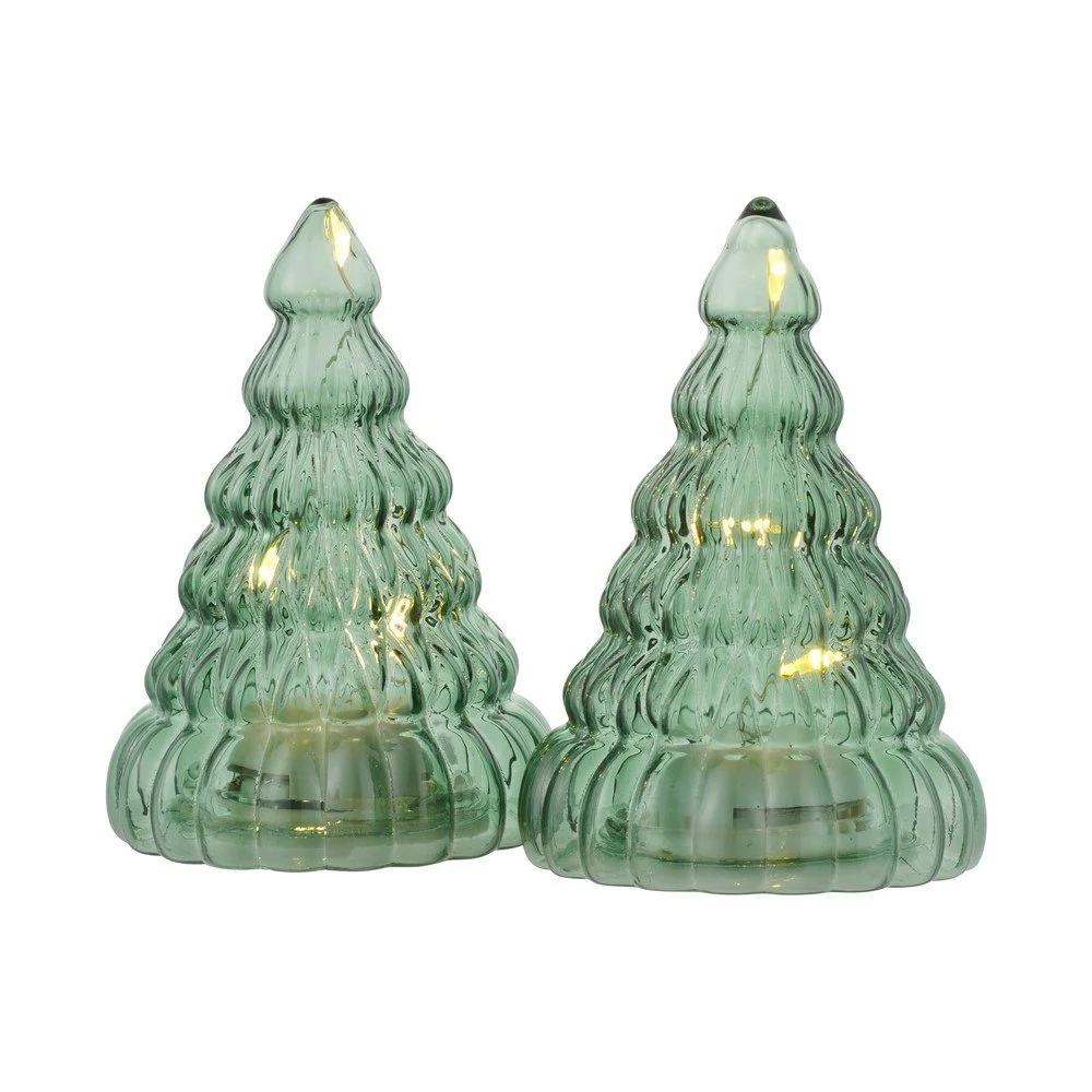 Sada 2 světelný LED dekorací Sirius Lucy Tree Green, výška 9 cm v:1391693