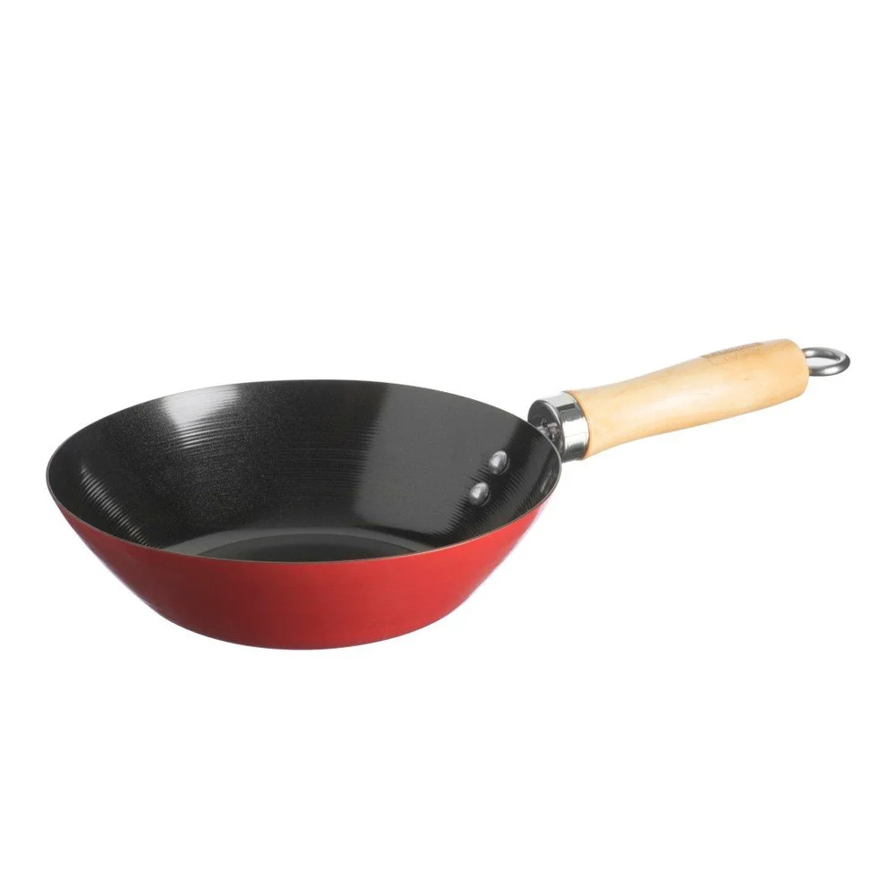 Červená WOK pánev Typhoon Living, Ø 22 cm v:772844