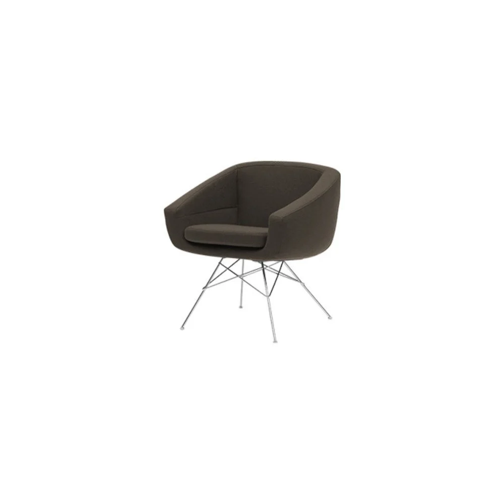 Tmavě hnědé křeslo Softline Aiko Eco Cotton Mocha v:1194372