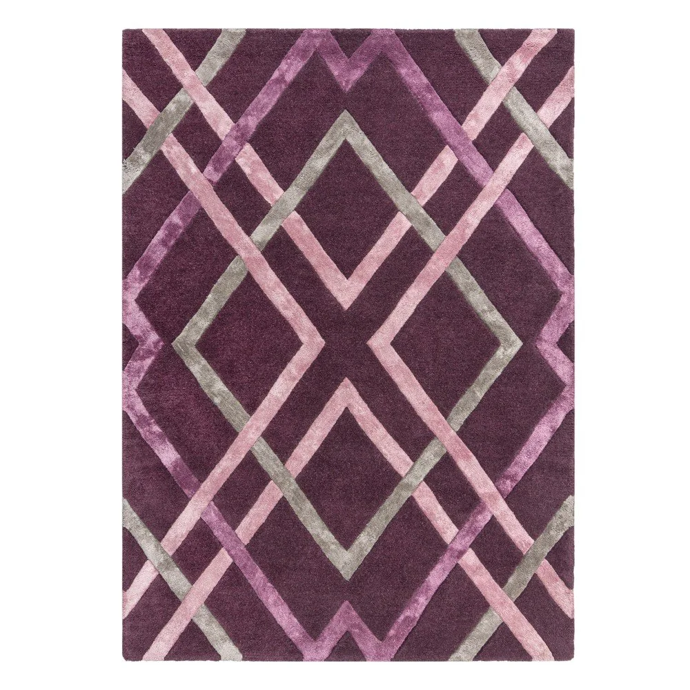 Fialový viskózový koberec Flair Rugs Trellis, 120 x 170 cm v:1398807