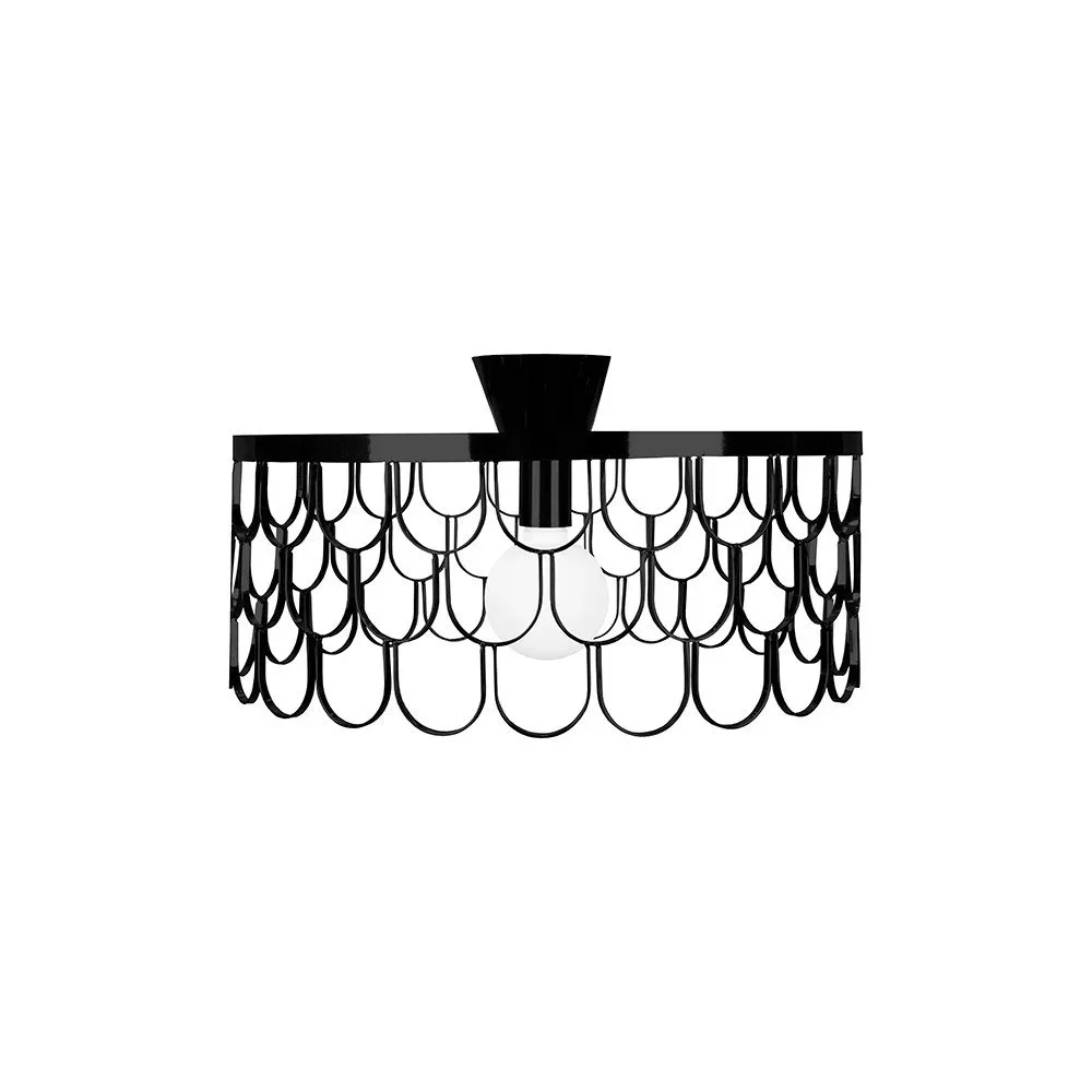 Černé stropní svítidlo Globen Lighting Gatsby, ø 50 cm v:1215140