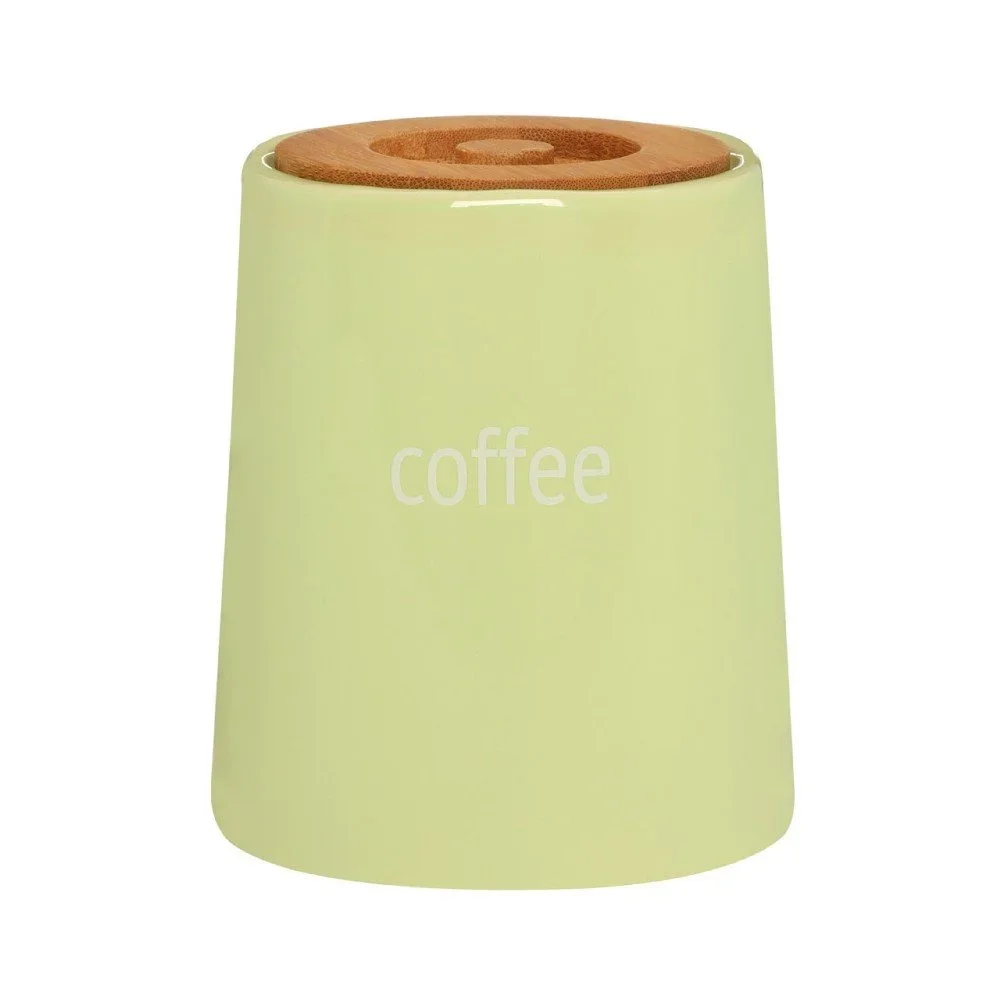 Zelená dóza na kávu s bambusovým víkem Premier Housewares Fletcher, 800 ml v:972444