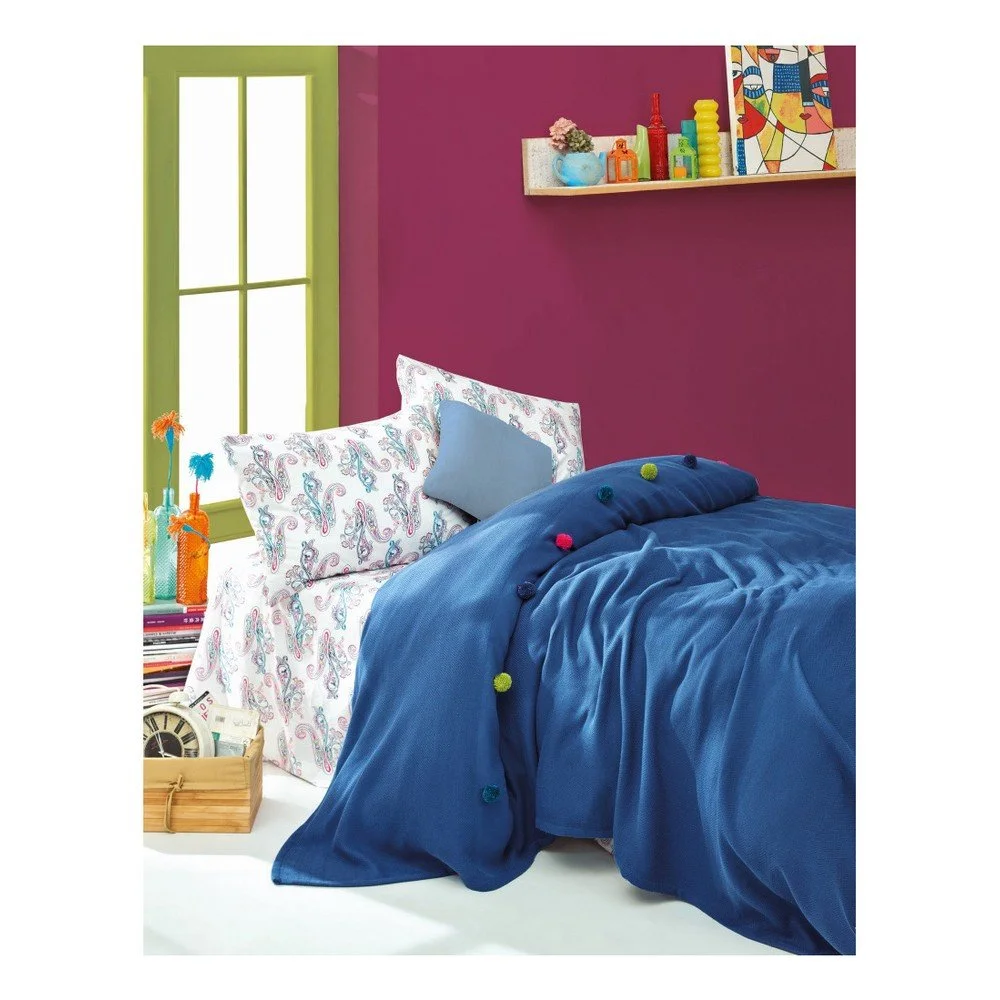 Set bavlněného lehkého přehozu na dvoulůžko s prostěradlem Kefe, 200 x 230 cm v:1012592