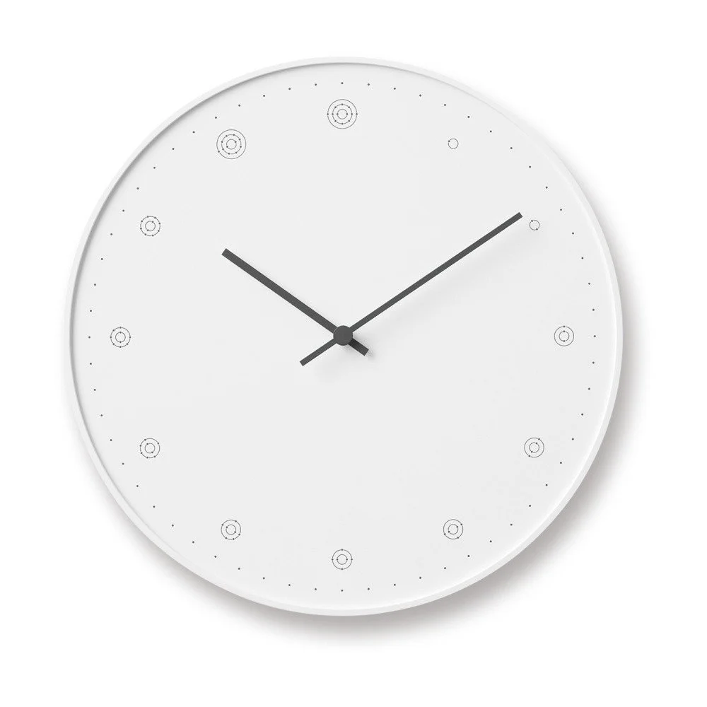 Bílé nástěnné hodiny Lemnos Clock Molecule, ⌀ 29 cm v:817850