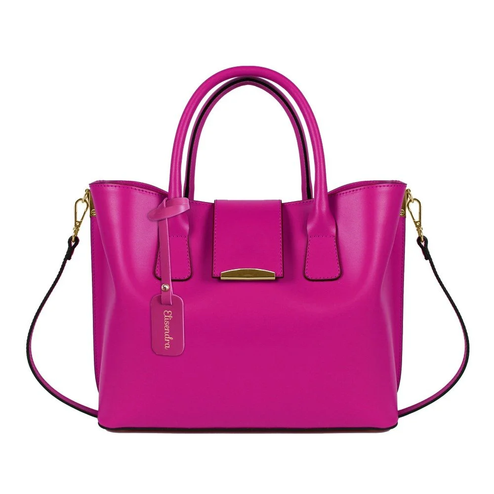 Fuchsiová kožená kabelka Maison Bag Candy v:1055946