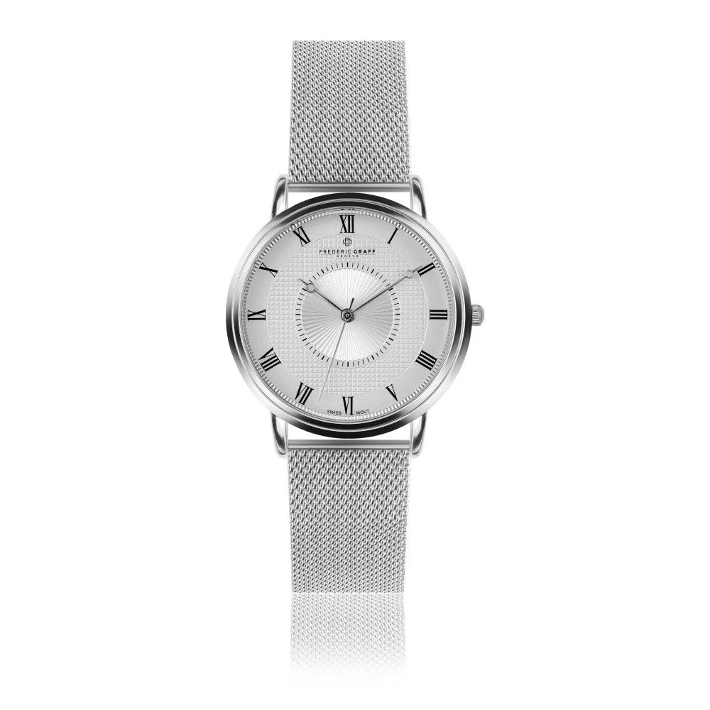 Unisex hodinky s páskem z nerezové oceli ve stříbrné barvě Frederic Graff Silver Grand v:997002