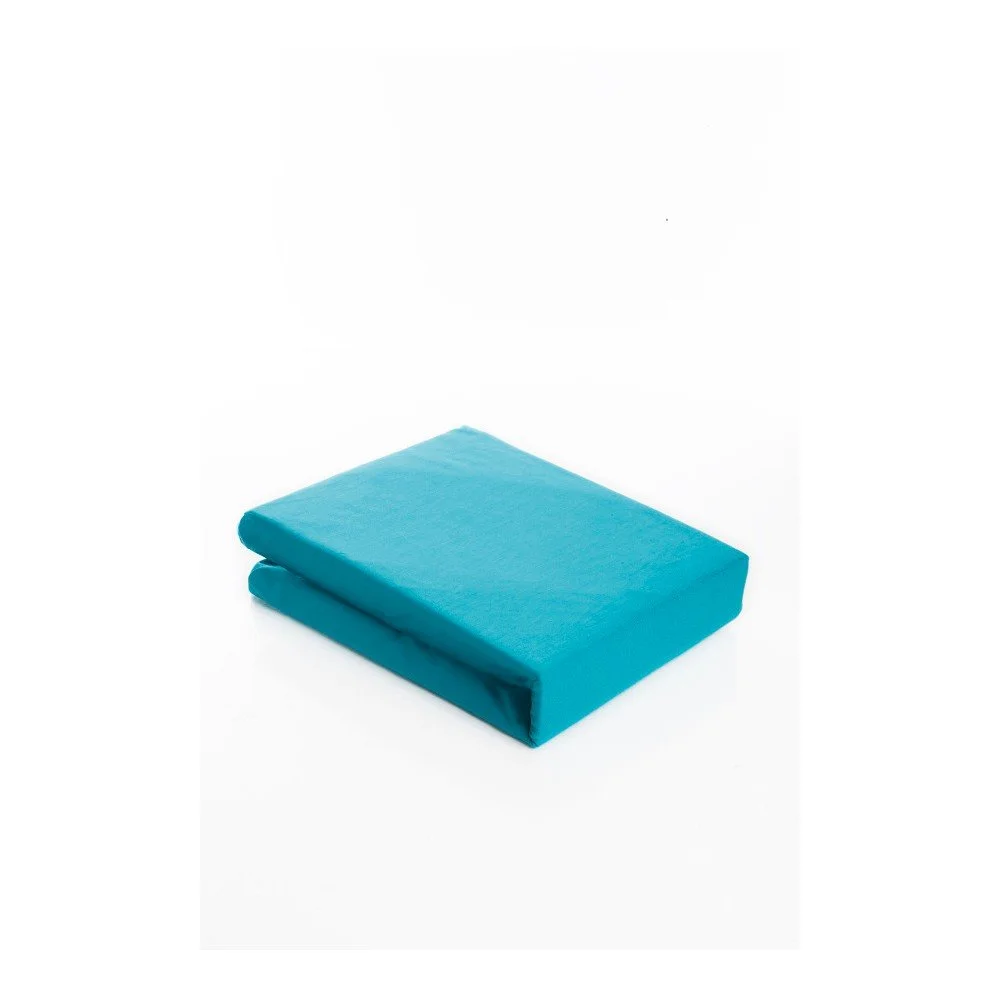 Světle tyrkysové elastické bavlněné prostěradlo Fitted Sheet Pareyo, 160 x 200 cm v:1109108