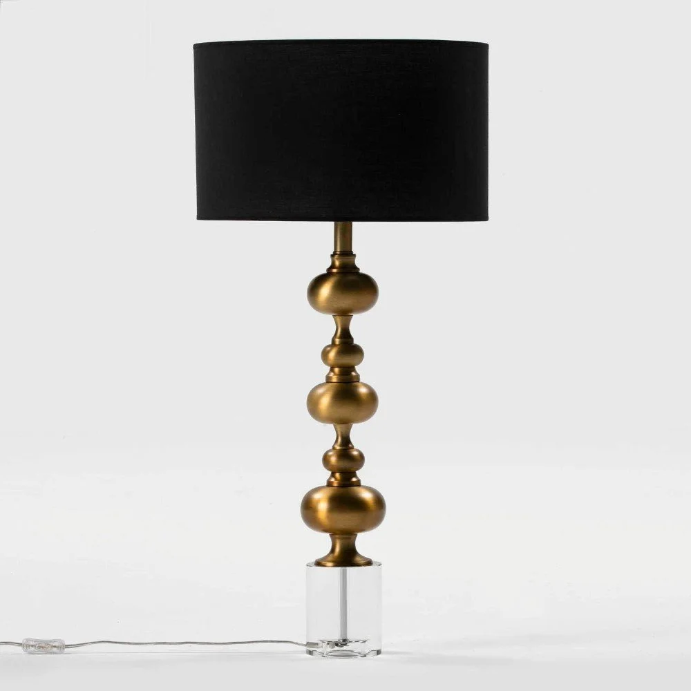 Kovová stolní lampa ve zlaté barvě bez stínidla Thai Natura, výška 65 cm v:1085490