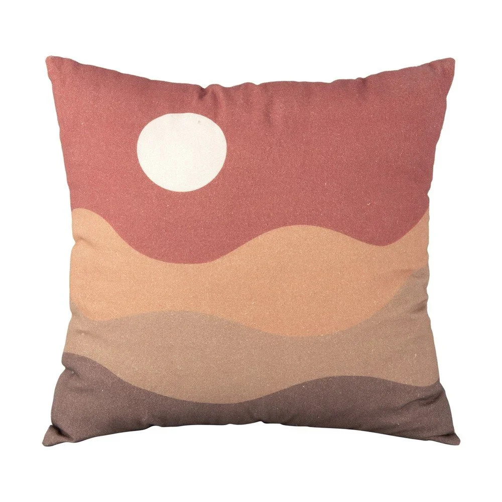 Hnědo-červený bavlněný polštář PT LIVING Clay Sunset, 45 x 45 cm v:1424553