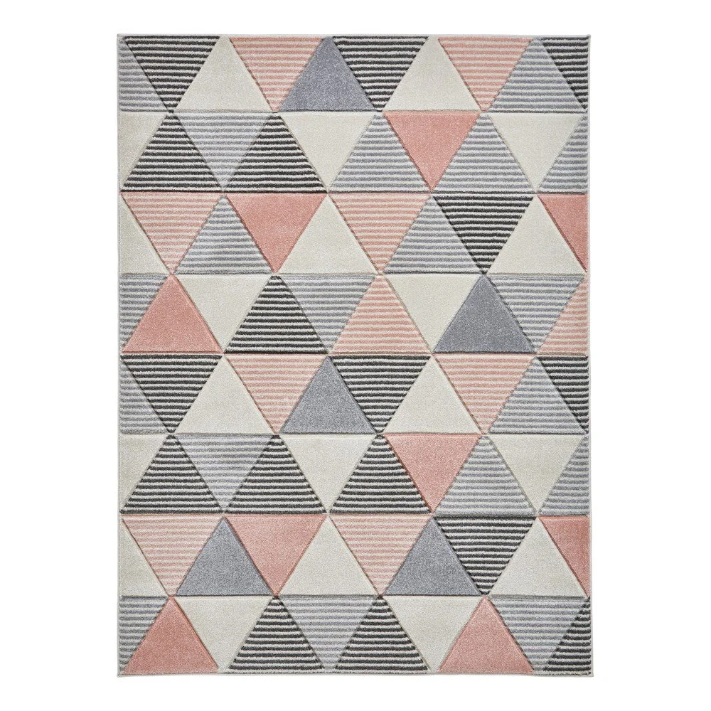 Šedorůžový koberec Think Rugs Matrix, 120 x 170 cm v:1316440
