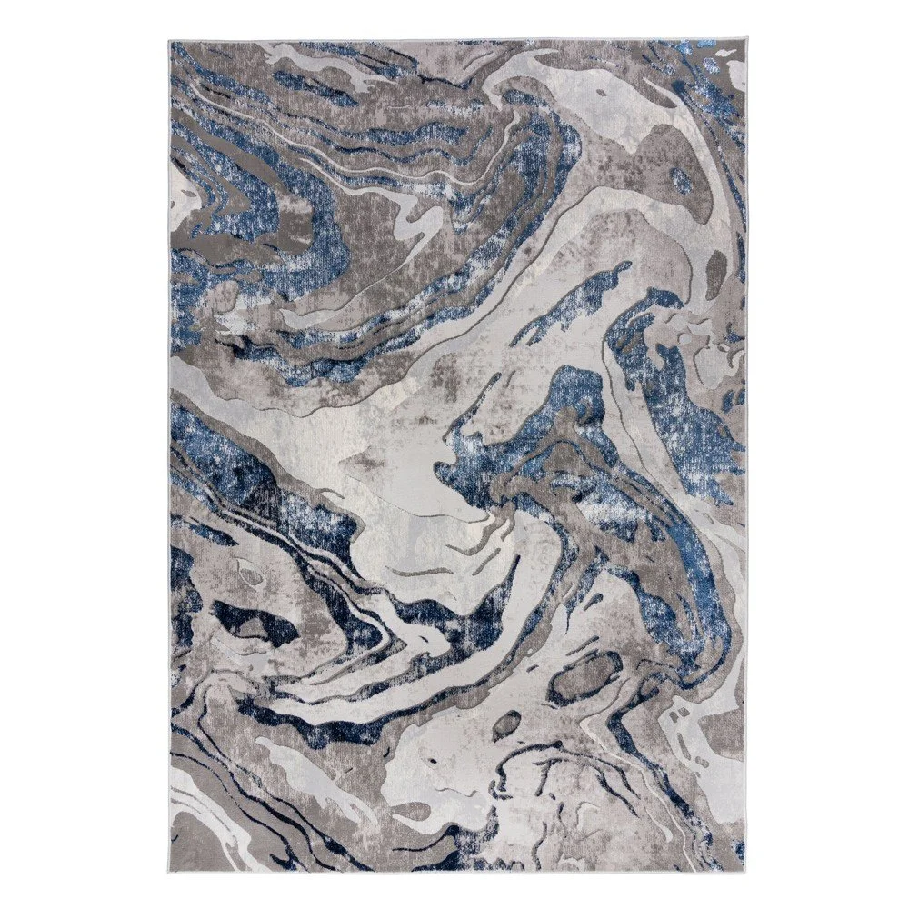 Modro-šedý koberec 120x170 cm Marbled – Flair Rugs v:1446598
