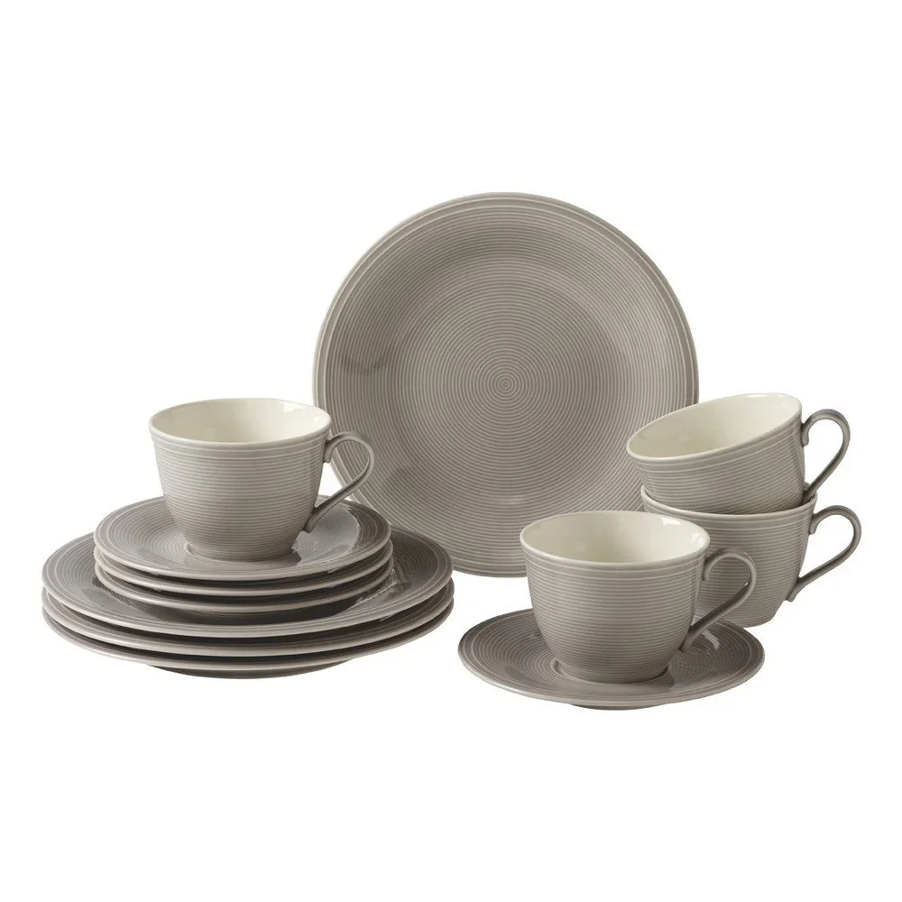 12dílná sada šedého porcelánového nádobí Villeroy & Boch Like Color Loop v:1339913