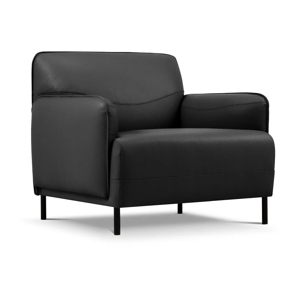 Tmavě šedé kožené křeslo Windsor & Co Sofas Neso v:1446408