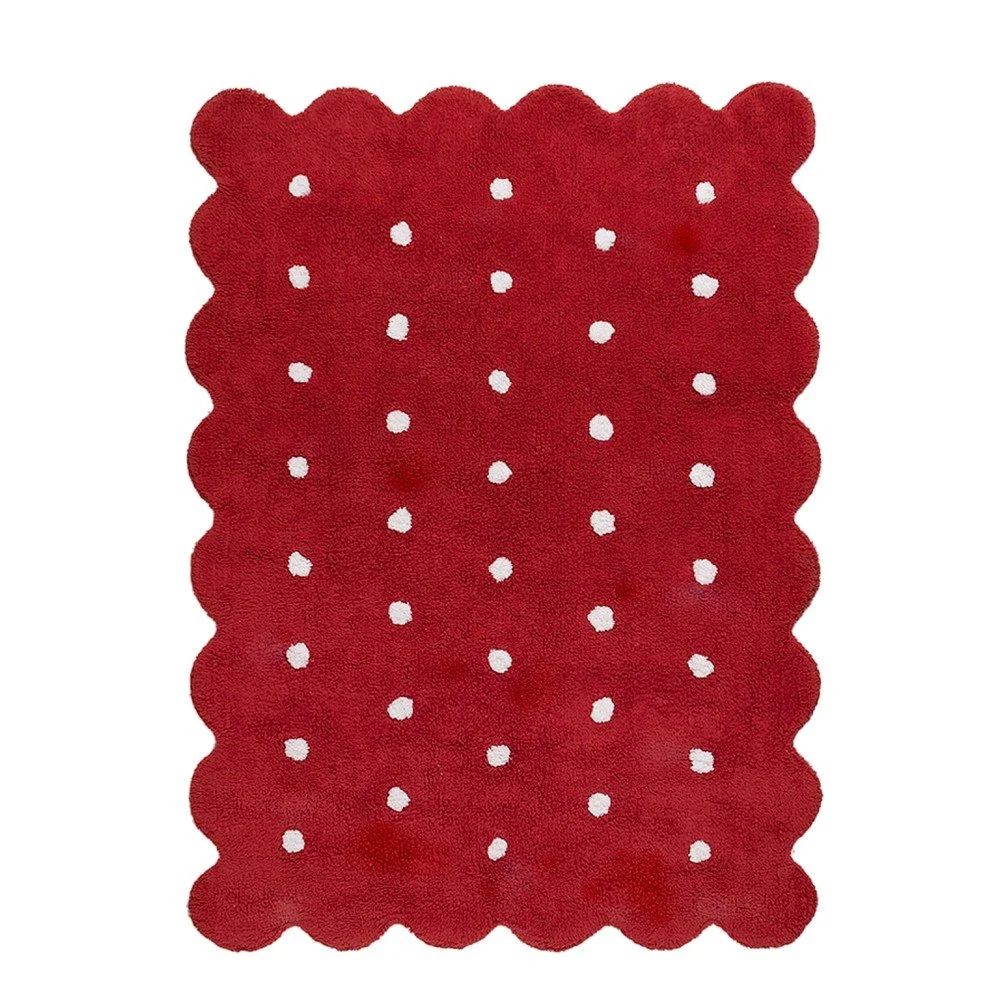 Červený bavlněný ručně vyráběný koberec Lorena Canals Biscuit, 120 x 160 cm v:888968
