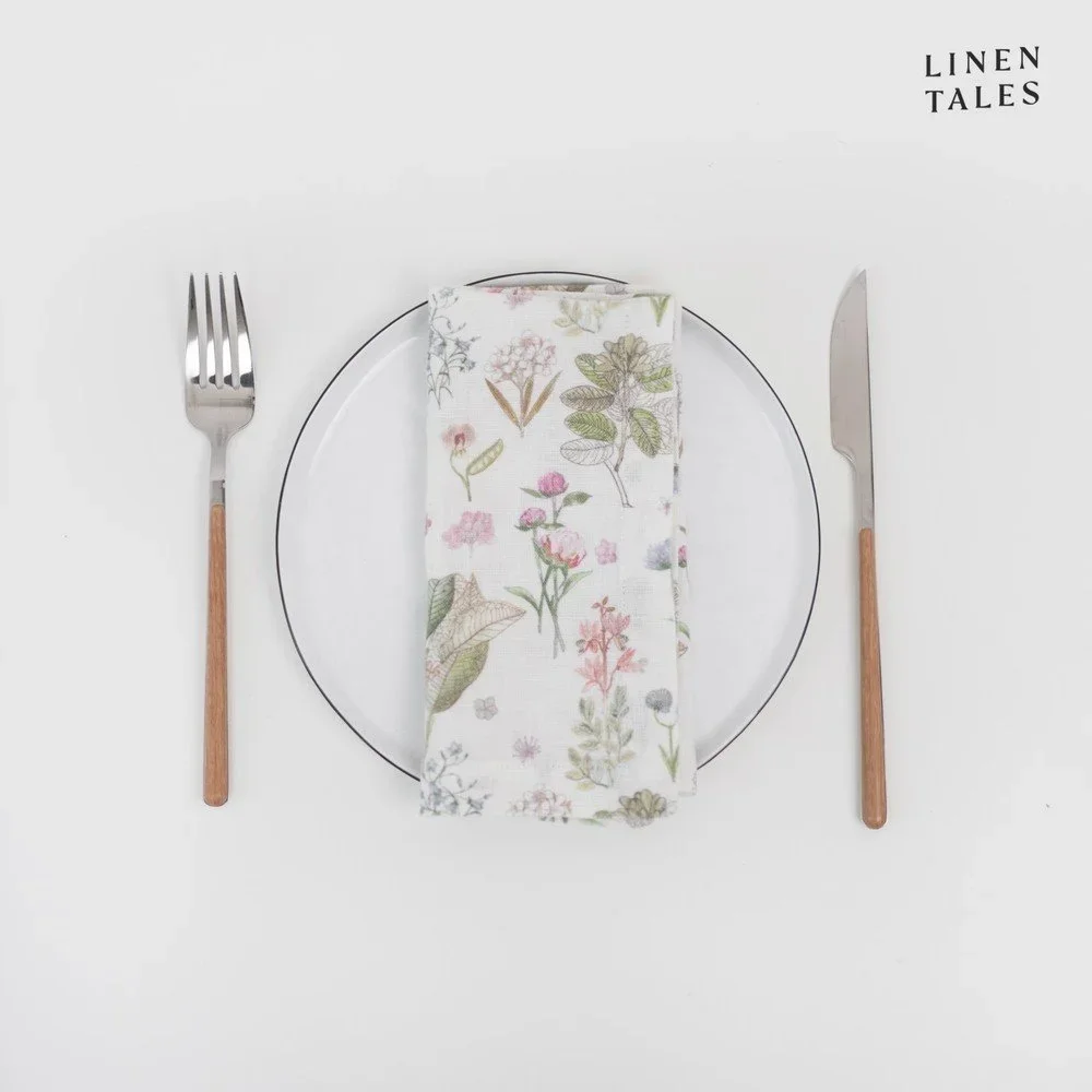Lněné ubrousky v sadě 2 ks White Botany – Linen Tales v:1632100