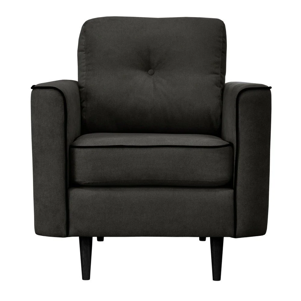 Tmavě šedé křeslo s černými nohami Mazzini Sofas Wasp v:753890