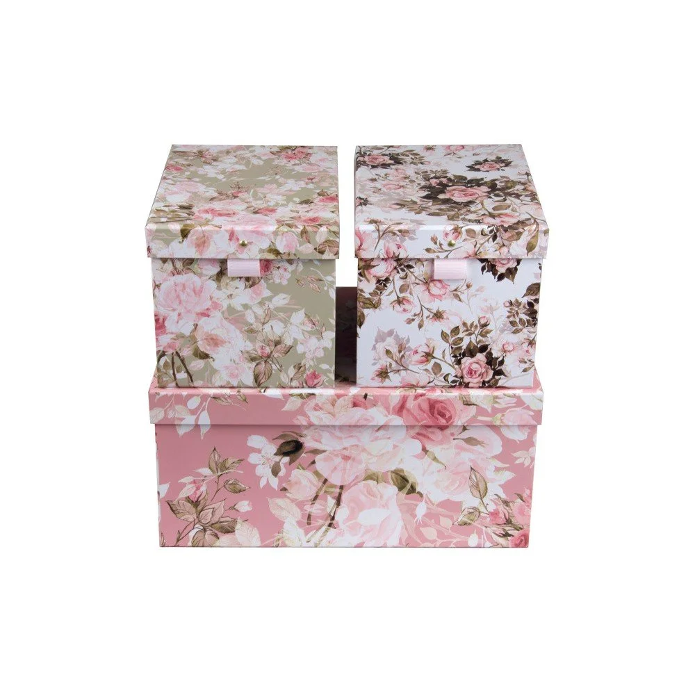 Sada 3 úložných boxů Tri-Coastal Design Dusty Floral v:924118