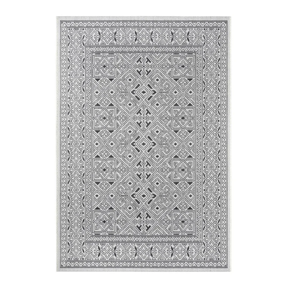 Černo-béžový venkovní koberec NORTHRUGS Cuadrado, 160 x 230 cm v:1425035