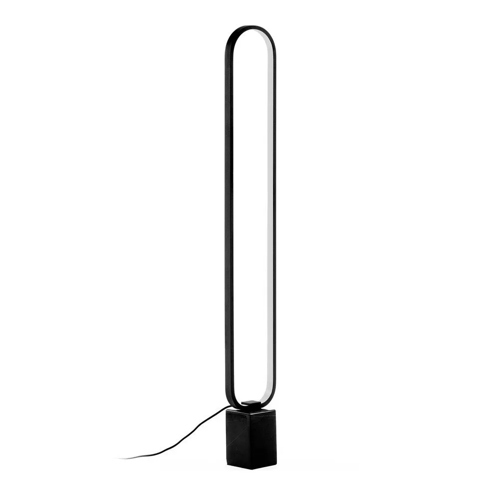 Černá stojací lampa Kave Home Cinta, výška 10 cm v:1302440