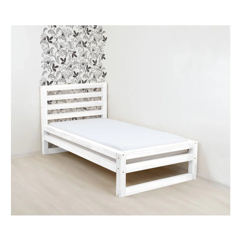 Bílá dřevěná jednolůžková postel Benlemi DeLuxe, 190 x 80 cm v:1142056 Bílá dřevěná jednolůžková postel Benlemi DeLuxe, 190 x 80 cm v:1142056