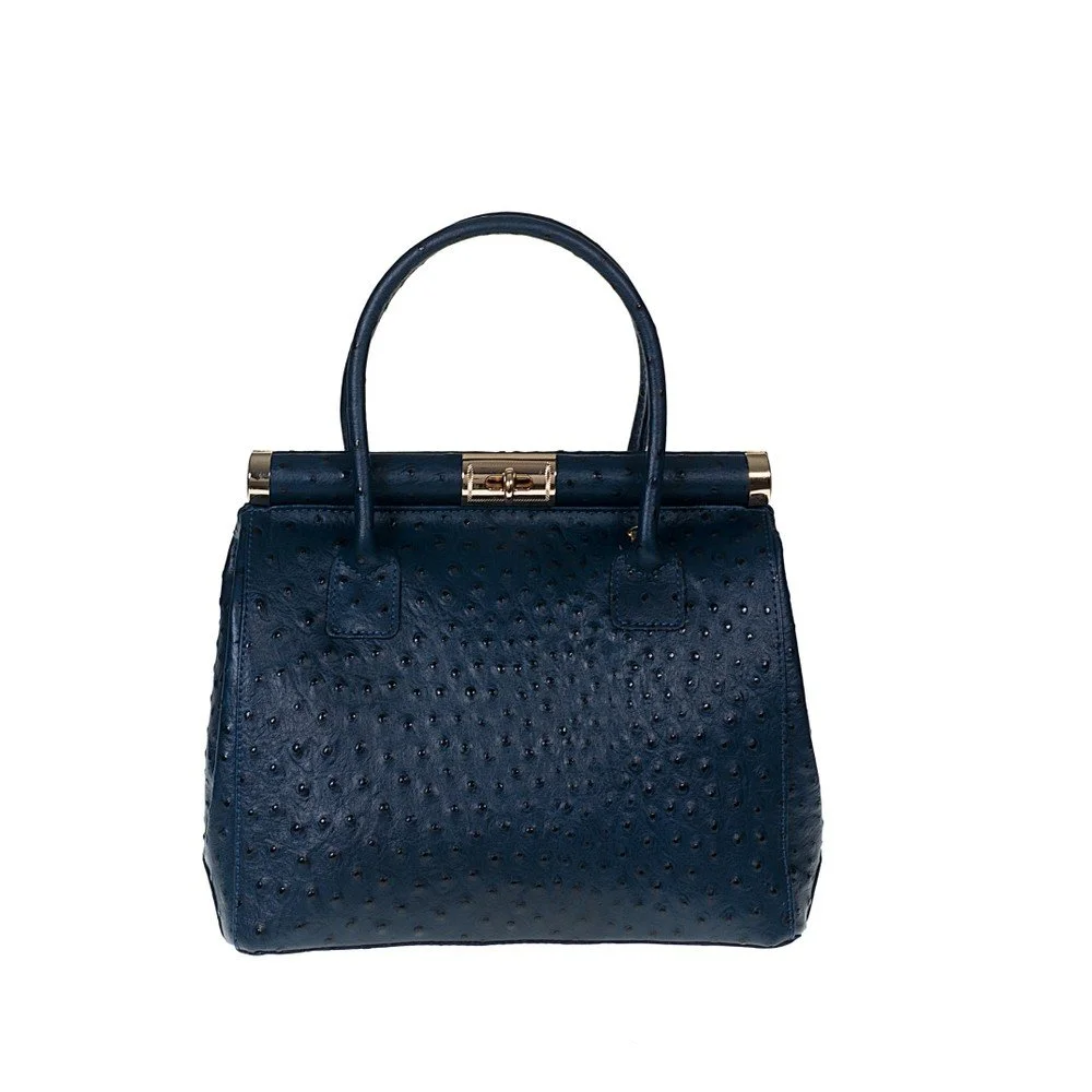 Tmavě modrá kožená kabelka Giulia Bags Amalia v:859282