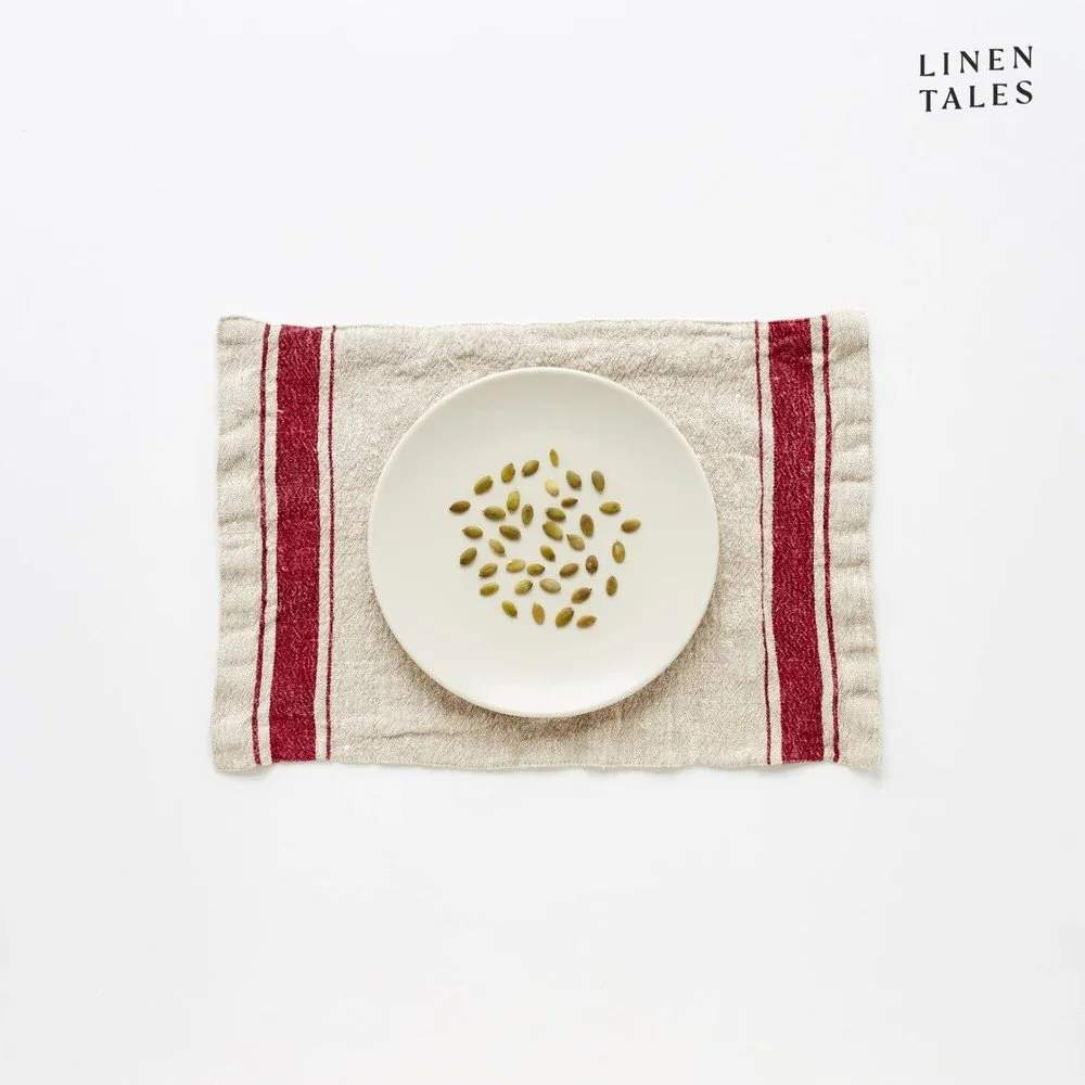 Látkové prostírání 25x40 cm Red Stripe Vintage – Linen Tales v:1632114