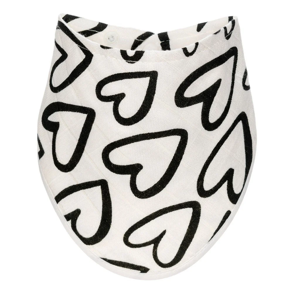 Textilní slintáček T-TOMI Black Hearts v:1429489