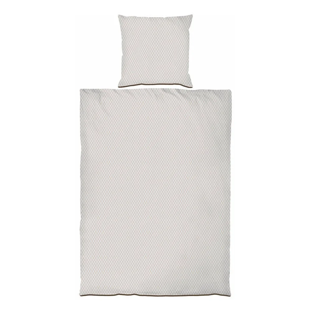 Béžové prodloužené povlečení na jednolůžko z bavlněného saténu 140x220 cm Mini – Mette Ditmer Denmark v:1681040