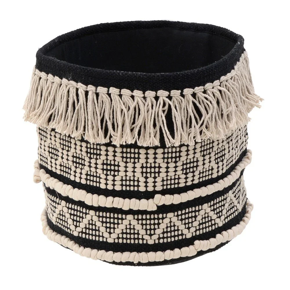 Bavlněný úložný košík InArt Boho v:1262200