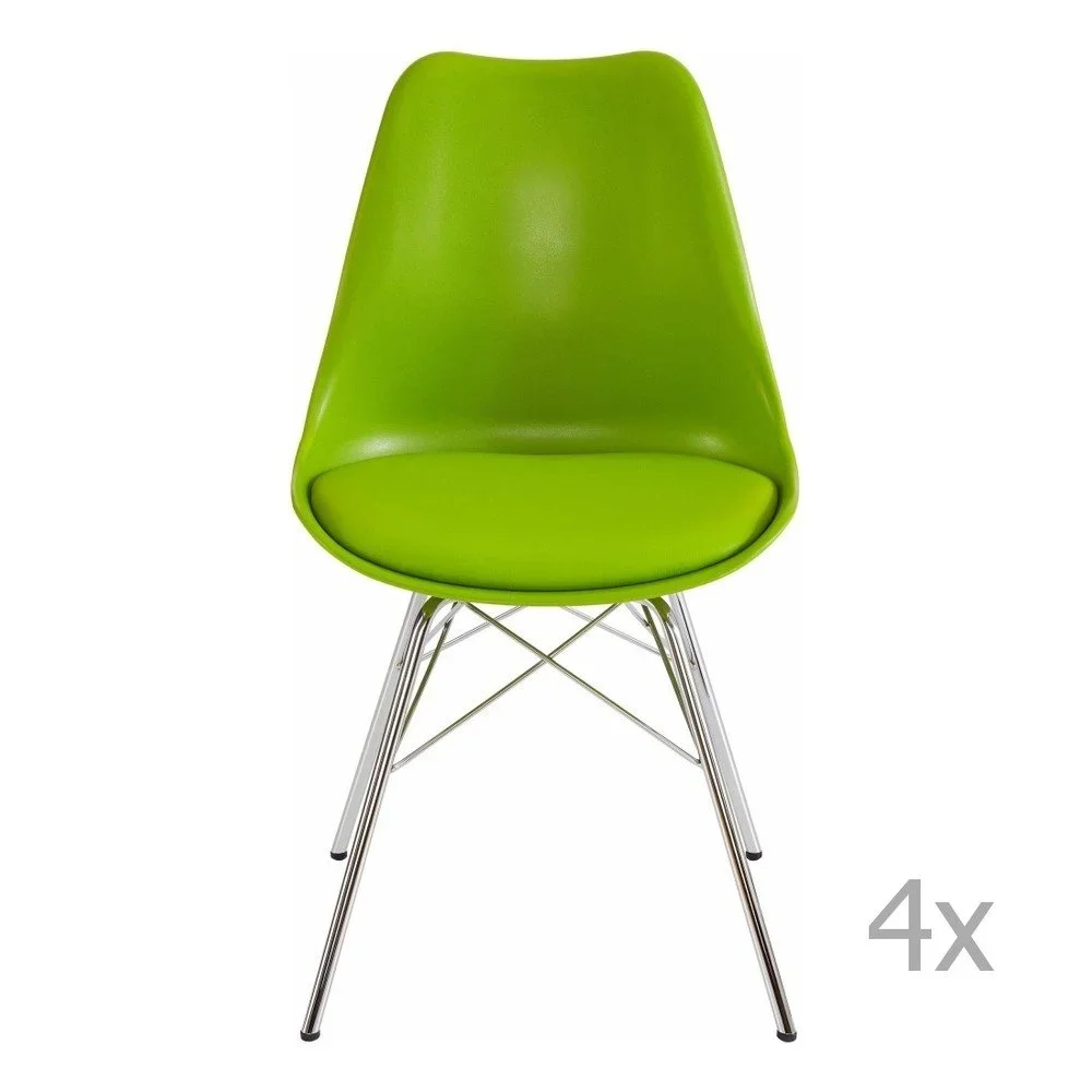 Sada 4 zelených jídelních židlí Støraa Jenny v:882682