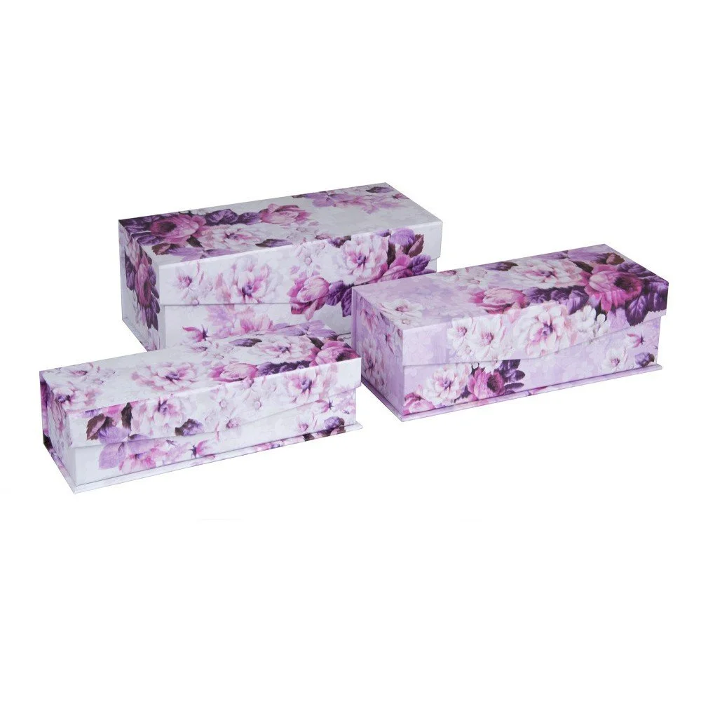 Sada 3 úložných boxů Tri-Coastal Design Romantic Rose v:860876