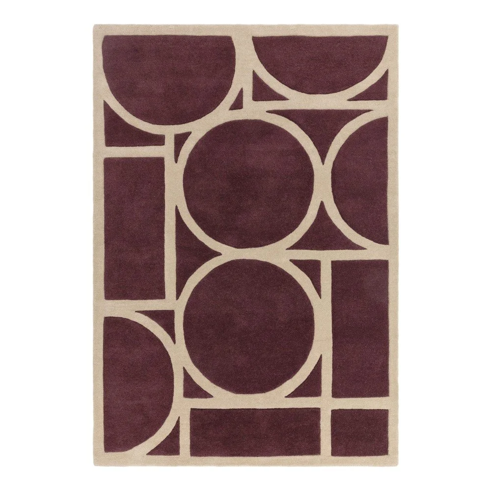 Tmavě hnědý vlněný koberec 120x170 cm Metro Plum – Asiatic Carpets v:1565608
